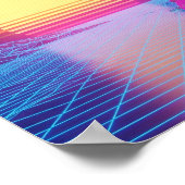 Vaporwave Roman Bust Poster (Ecke)