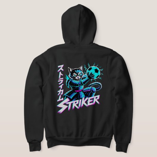 Vaporwave Samurai Cat for soccer fans Hoodie (AblageHinten)