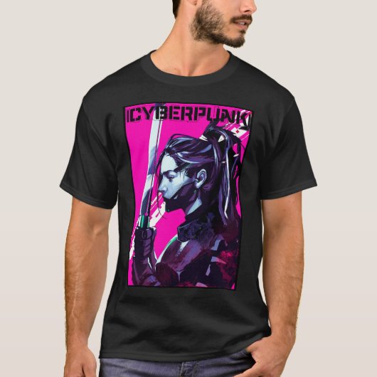 Vaporwave Samurai Neon City New Urban Style  T-Shirt (Vorderseite)