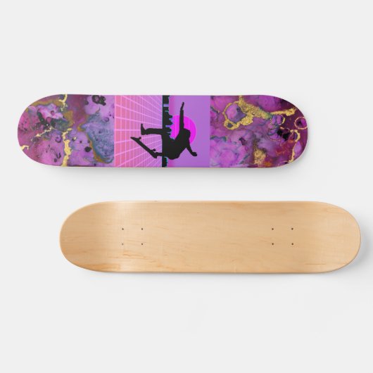 Vaporwave Skateboarder 7 3/4" Skateboard Deck (Horizontal)