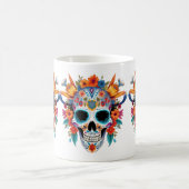 Vaporwave_Skull_Sunset_with_Neon_Tropical_Vibesre Kaffeetasse (Mittel)