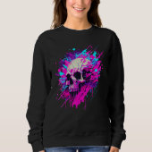 Vaporwave Skull Urban Aesthetic Pastel Goth Street Sweatshirt (Vorderseite)