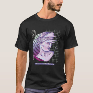 Vaporwave-Skulptur, die unglücklich ist T-Shirt