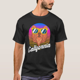 Vaporwave-Sonnenbrille 90er Jahre Californian Bär T-Shirt