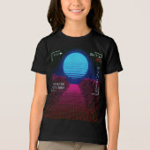 Vaporwave Sonnenuntergang Landschaft Tri-Blend Shirt (Vorderseite)