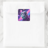 Vaporwave Space Cat Sticker - Retro Galaxy Kitty A (Tasche)