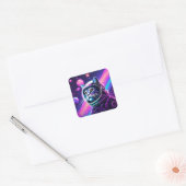 Vaporwave Space Cat Sticker - Retro Galaxy Kitty A (Umschlag)