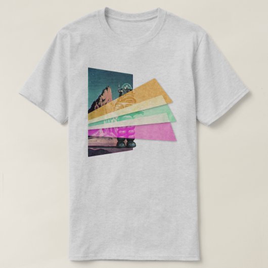 Vaporwave Space Robot T-Shirt (Design vorne)