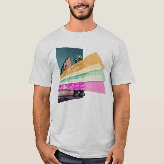 Vaporwave Space Robot T-Shirt (Vorderseite)