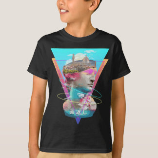 Vaporwave Statue David Bust & Florenz Italien Land T-Shirt