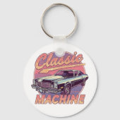 Vaporwave Style Classic Automobile Schlüsselanhänger (Rückseite)