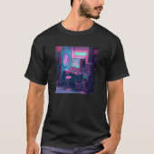Vaporwave Style Computer Desk im Internet Café T-Shirt (Vorderseite)