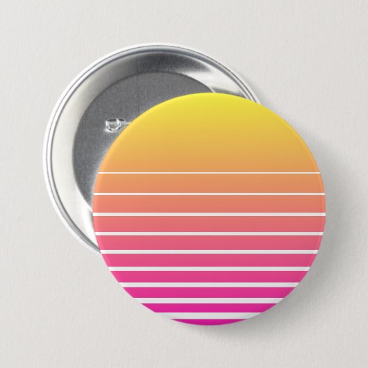 Vaporwave Sun Button (Vorne & Hinten)