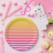 Vaporwave Sun Pappteller (Party)