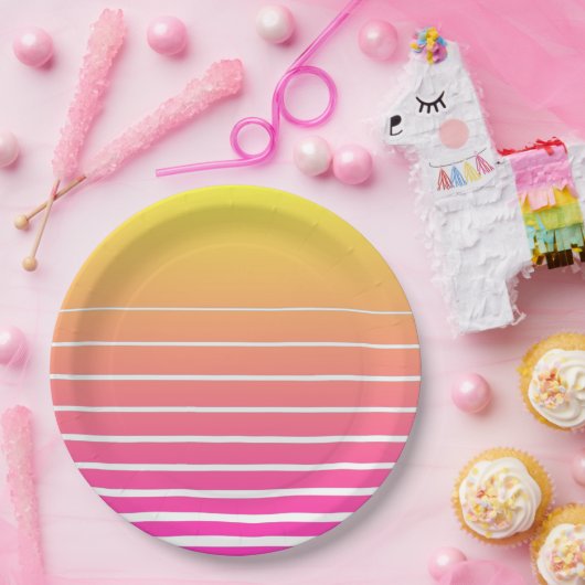 Vaporwave Sun Pappteller (Party)