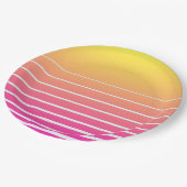 Vaporwave Sun Pappteller (Schrägansicht)