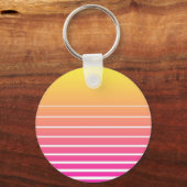 Vaporwave Sun Schlüsselanhänger (Vorderseite)