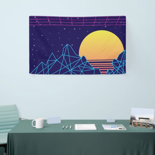 Vaporwave Sunset Banner (Messeveranstaltung)