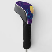 Vaporwave Sunset Golf Headcover (angewinkelt)