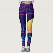 Vaporwave Sunset Leggings (Vorderseite)