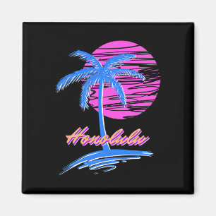 Vaporwave Synth Outrun Sunset 80er Beach Retro Hon Magnet