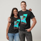 Vaporwave Synthwave Dolphin Ocean Kanji T-Shirt (Unisex)