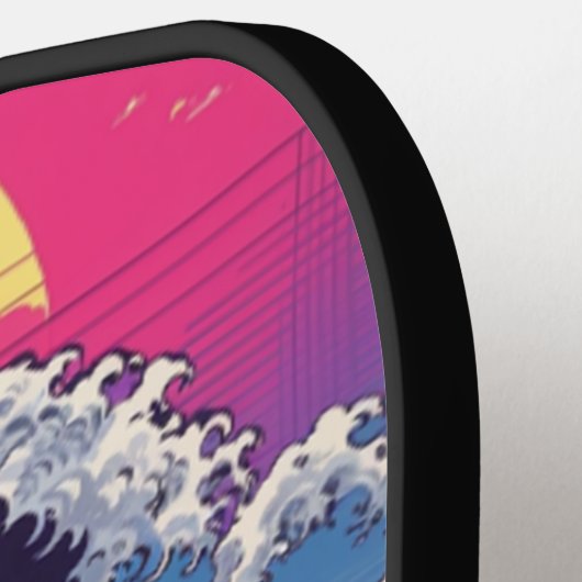 Vaporwave Synthwave Japan der 80er Jahre - witzig Pickleball Schläger (Linke Seite)