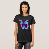 Vaporwave Synthwave Retrowave Butterfly T-Shirt (Vorne ganz)