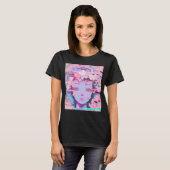 Vaporwave Synthwave Retrowave Glitch Cherry Blosso T-Shirt (Vorne ganz)