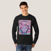 Vaporwave Synthwave Retrowave Glitch Kirschblüte T-Shirt (Vorne ganz)