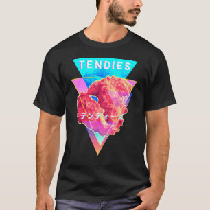 Vaporwave Tendies Chicken Tenders Japanische Kanji T-Shirt
