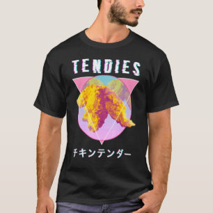 Vaporwave Tendies Chicken Tenders Japanisches Kanj T-Shirt