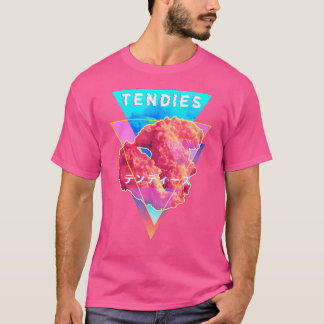 Vaporwave Tendies Chicken Tenders Japanisches Kanj T-Shirt