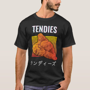 Vaporwave Tendies Chicken Tenders Japanisches Kanj T-Shirt