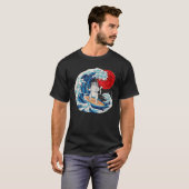 Vaporwave The Japanese Neko Great Cat Wave Sushi R T-Shirt (Vorne ganz)