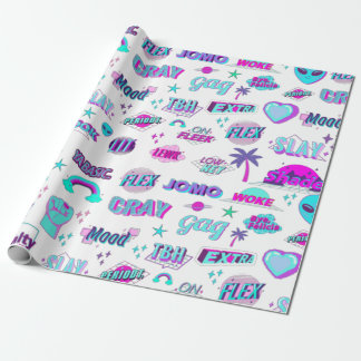Vaporwave TikTok Trending Gift Wrap Wrapping Paper Geschenkpapier