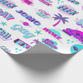 Vaporwave TikTok Trending Gift Wrap Wrapping Paper Geschenkpapier (Ecke)