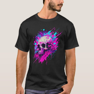 Vaporwave-Totenkopf städtische Ästhetik Pastell-Go T-Shirt