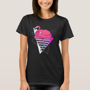 Vaporwave Tropical Bird Zoo Animal 80er Art Pink F T-Shirt