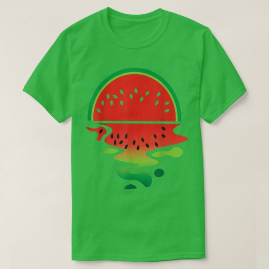 Vaporwave Watermelon Früchte Hallo Sommer Vegetari T-Shirt (Design vorne)