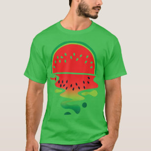 Vaporwave Watermelon Früchte Hallo Sommer Vegetari T-Shirt