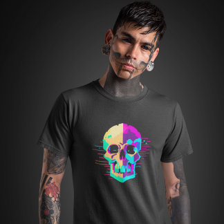 Vaporwave Y2K Ästhetischer Schädel - Schädelhaufen T-Shirt