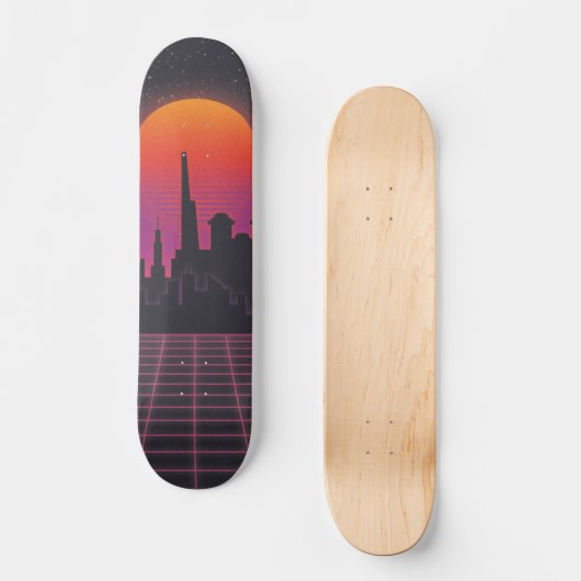 Vaporwelle Skateboard (Vorderseite)