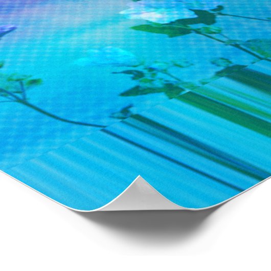 Vaporwellendolphin am Himmel Poster (Ecke)