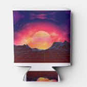 Vaporwellenlandschaft mit Felsen Dosenkühler (Rückseite)