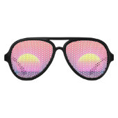 Vaporwellenschattierungen Partybrille (Vorderseite)