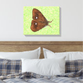 Vapourer Moth Canvas Print Leinwanddruck (Insitu (Schlafzimmer))