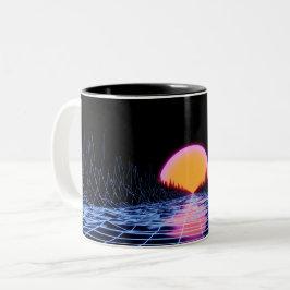 Vapourwave-Tasse Zweifarbige Tasse