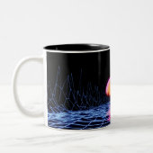 Vapourwave-Tasse Zweifarbige Tasse (Links)