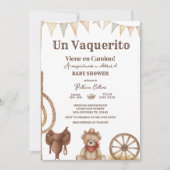 Vaquerito en Camino Spanish cowboy baby shower Einladung (Vorderseite)